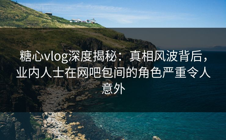 糖心vlog深度揭秘：真相风波背后，业内人士在网吧包间的角色严重令人意外